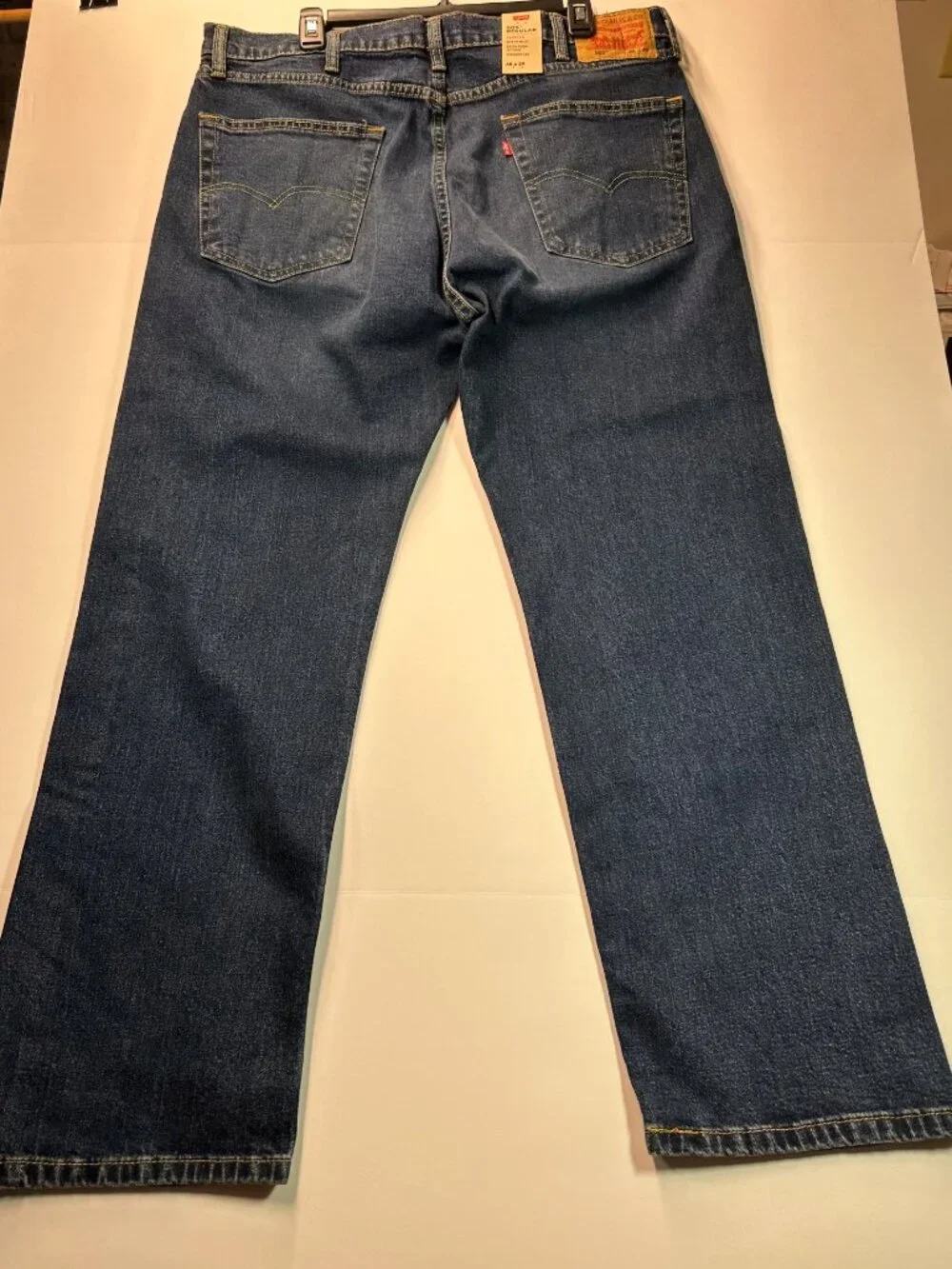 Levi’s 505 Regular Fit Men’s Jeans 38x29 Dark Blue Wash Straight Leg Denim